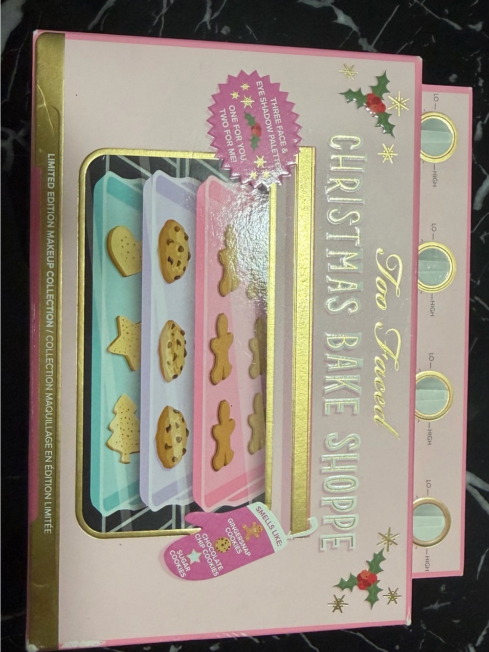 Too Faced Christmas Bake Shoppe Palette - Pink & Gold Holiday Packaging